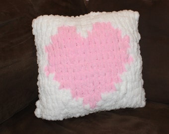 Learn to make a Heart Pillow (Loop Yarn Project) - PDF Download