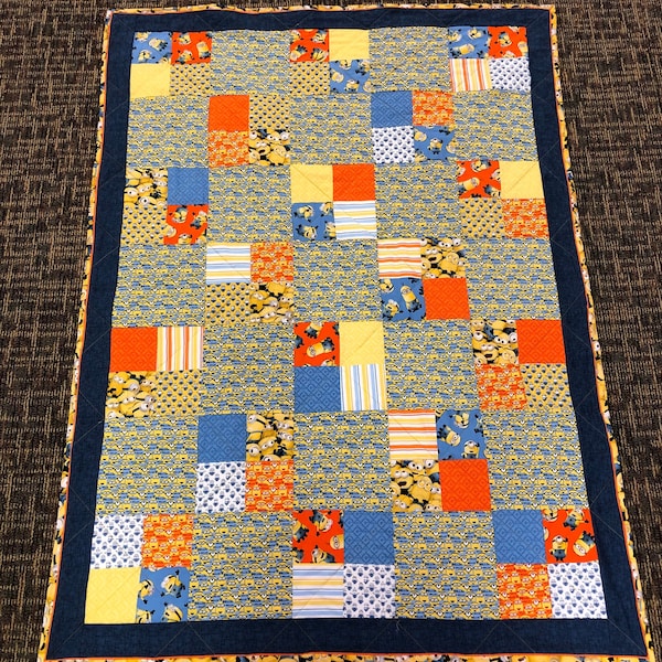 Easy Charm Pack Quilt Pattern (Beginner Quilting - Four Patch Quilt) - PDF Download