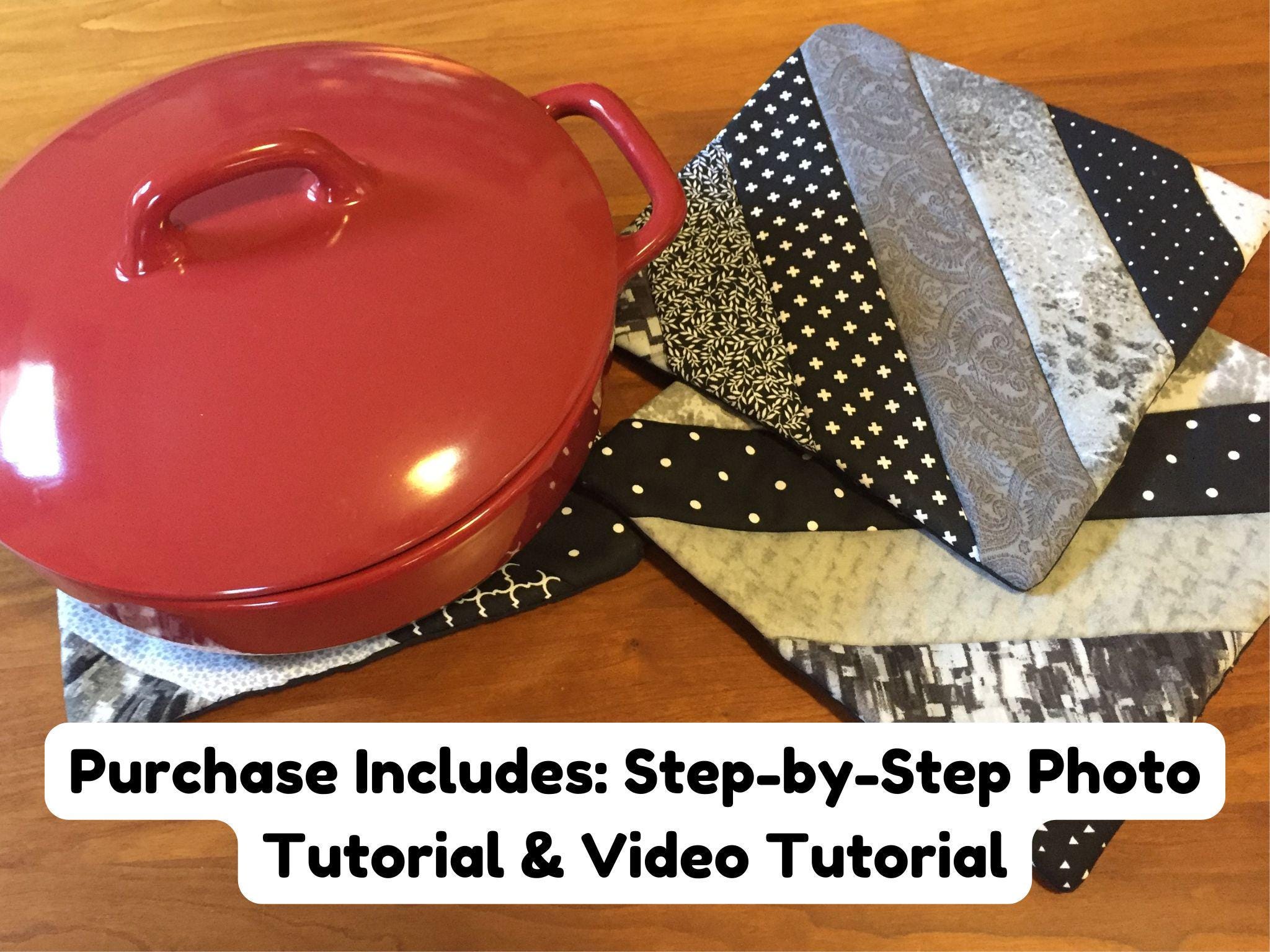 String Pot Holder Tutorial How to Make String Pieced Potholders (quilted Potholder) - PDF Download ...