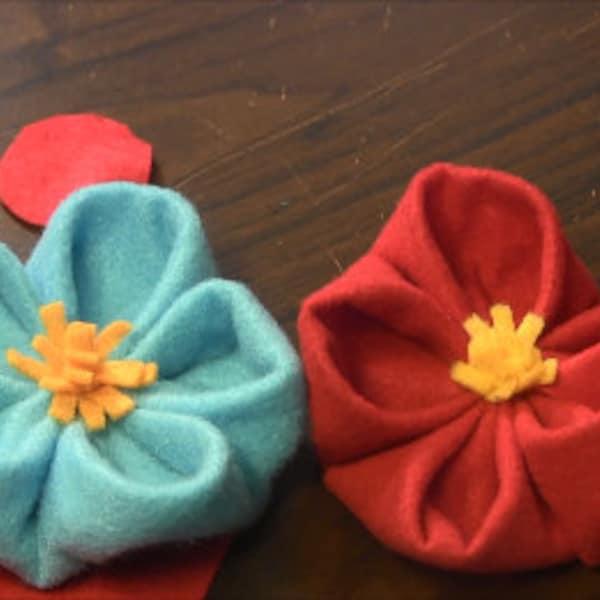 How to make an Easy Felt Flower Tutorial  - PDF Download