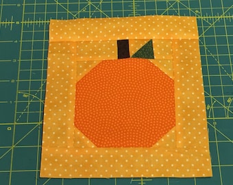 Pumpkin Quilt Block Pattern & Tutorial - PDF Download