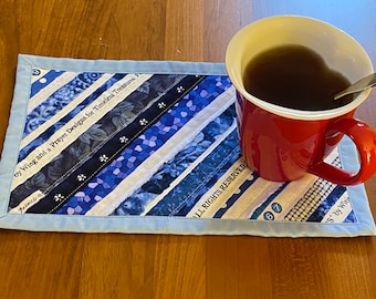 How to Make a Quilt-As-You-Go Mug Rug with Selvage Edges - PDF Download