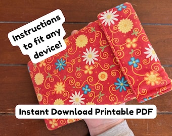 Kindle and eReader Sleeve Cover Sewing Pattern - PDF Download