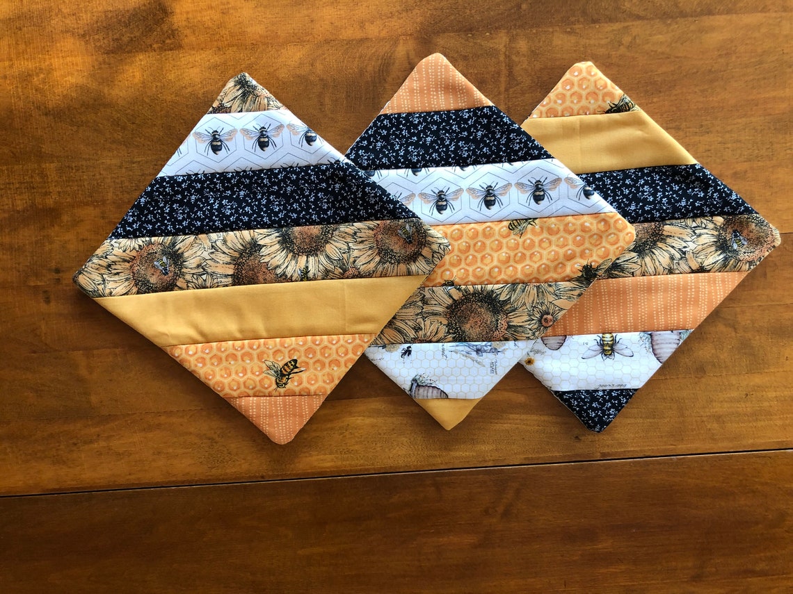 How to Make String Pieced Potholders quilted Potholder PDF Etsy