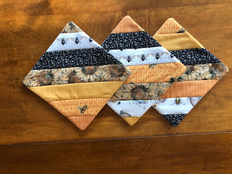 String Pot Holder Tutorial How to Make String Pieced Potholders quilted Potholder PDF - Etsy