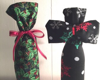 Wine Bottle Gift Bag Tutorials: Denim, Fabric, Sock DIY (PDF Download)