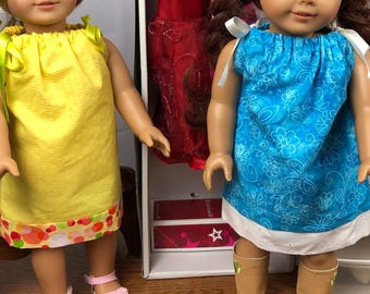 How to sew a Simple Pillowcase Doll Dress for 18-inch Doll Tutorial - PDF Download
