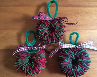 Mini Felt Christmas Wreath Ornament Tutorial - PDF Download