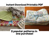 Baby Sewing Pattern Bundle: Waterproof Diaper Changing Mat & Burp Cloth, Gift Tags (PDF Download)