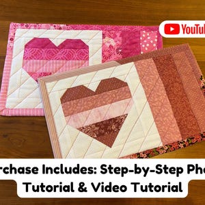 Heart Mug Rug Pattern: Valentine's Day or Mother's Day Sewing Project (PDF Download) image 2