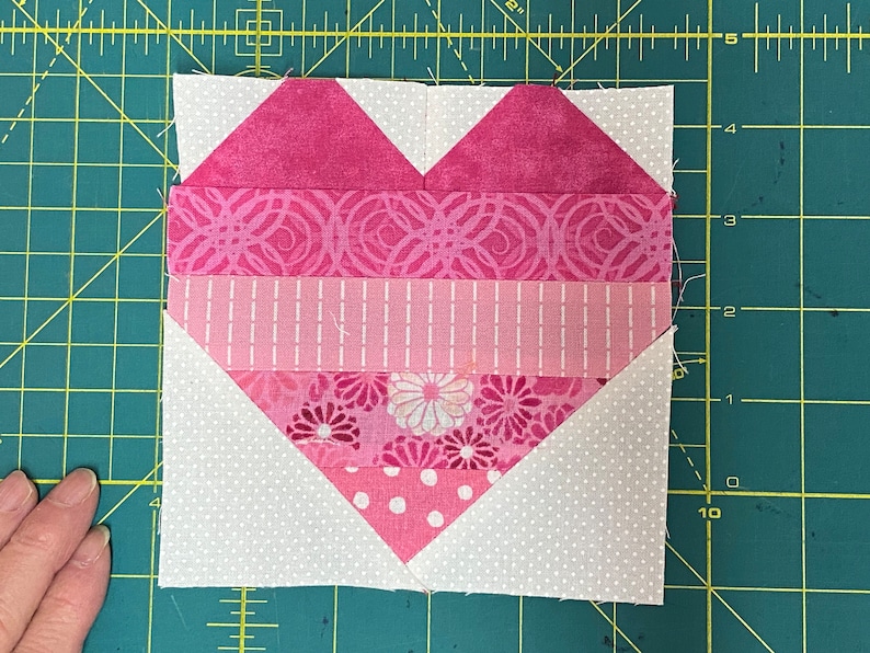 Step photo, finished heart block.
