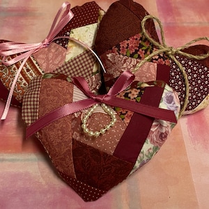 Crazy Patchwork Heart Quilt Pattern - PDF Download