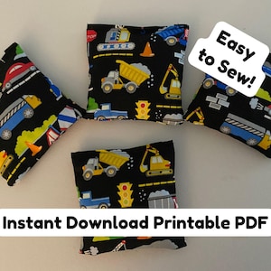 DIY Bean Bag Tutorial PDF | Easy Sewing Project for Kids Games | Beginner Fabric Craft | Printable Pattern + Free Video