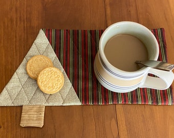 Christmas Tree Mug Rug Pattern & Tutorial - PDF Download