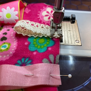 Sewing on tags
