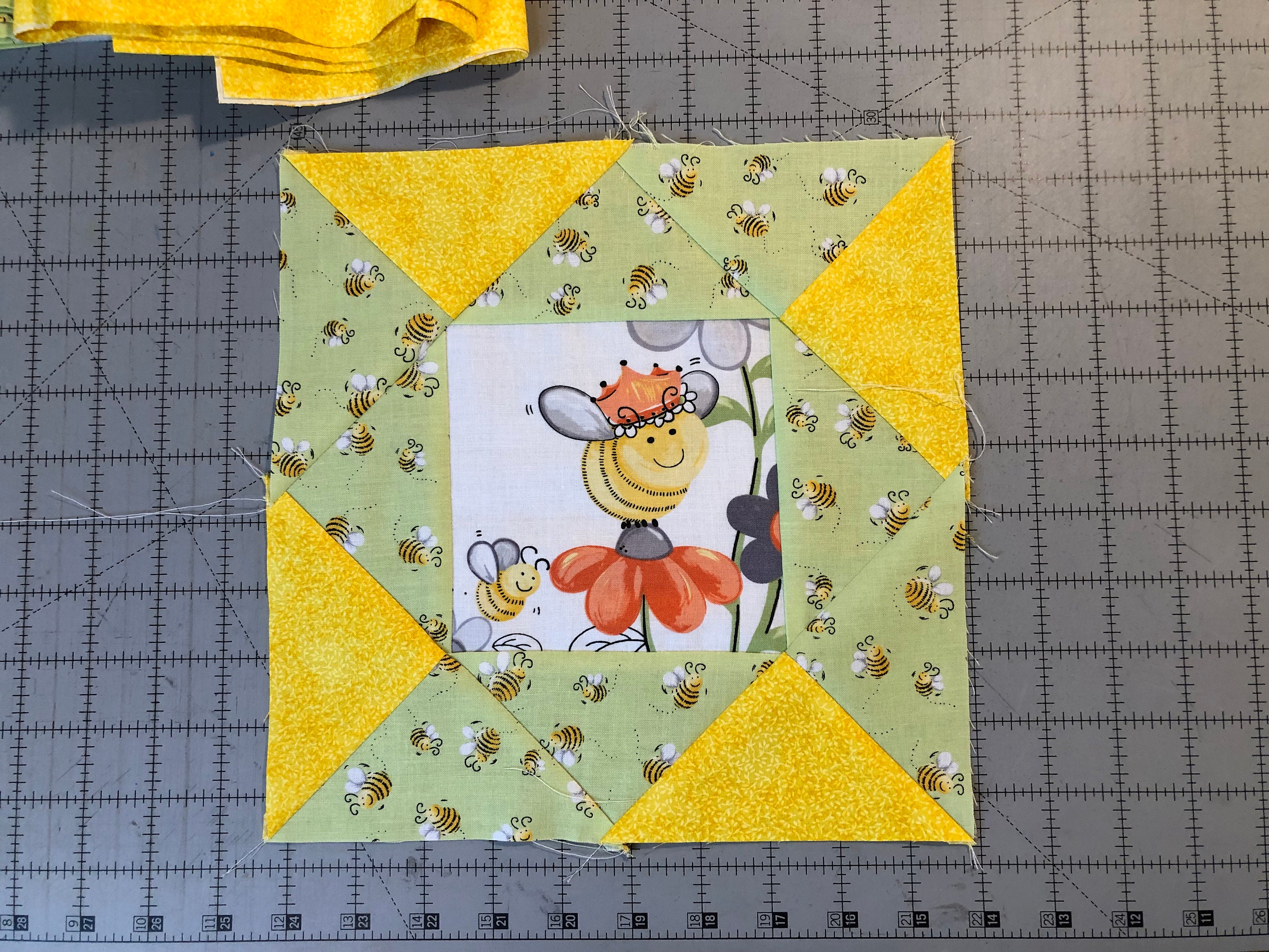 Sweet Bees Baby Quilt Using Accuquilt Go panel Quilt Idea Etsy