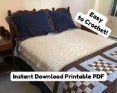 Easy Crochet Blanket Pattern (Afghan) with Photo Tutorial - PDF Download