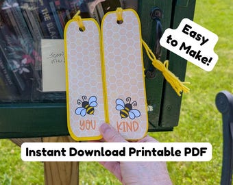 Bee Sayings Bookmarks: DIY Paper Craft, Cricut & PDF Project