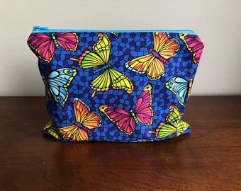 Simple Lined Zipper Pouch Tutorial (Bag) - PDF Download