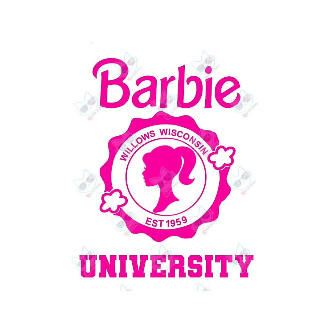 Barbie University Shirt Print Pink Glitter Cute Thinkpink - Etsy