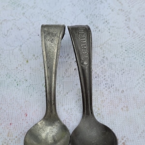 Vintage Cream Top Metal Spoons/Ladle