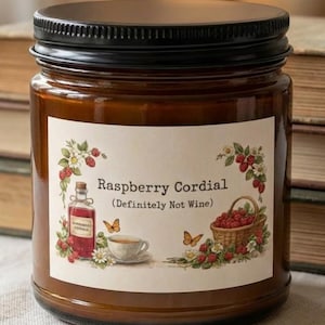 Raspberry Cordial Candle | Anne of Green Gables Book Gift | Literary Lover
