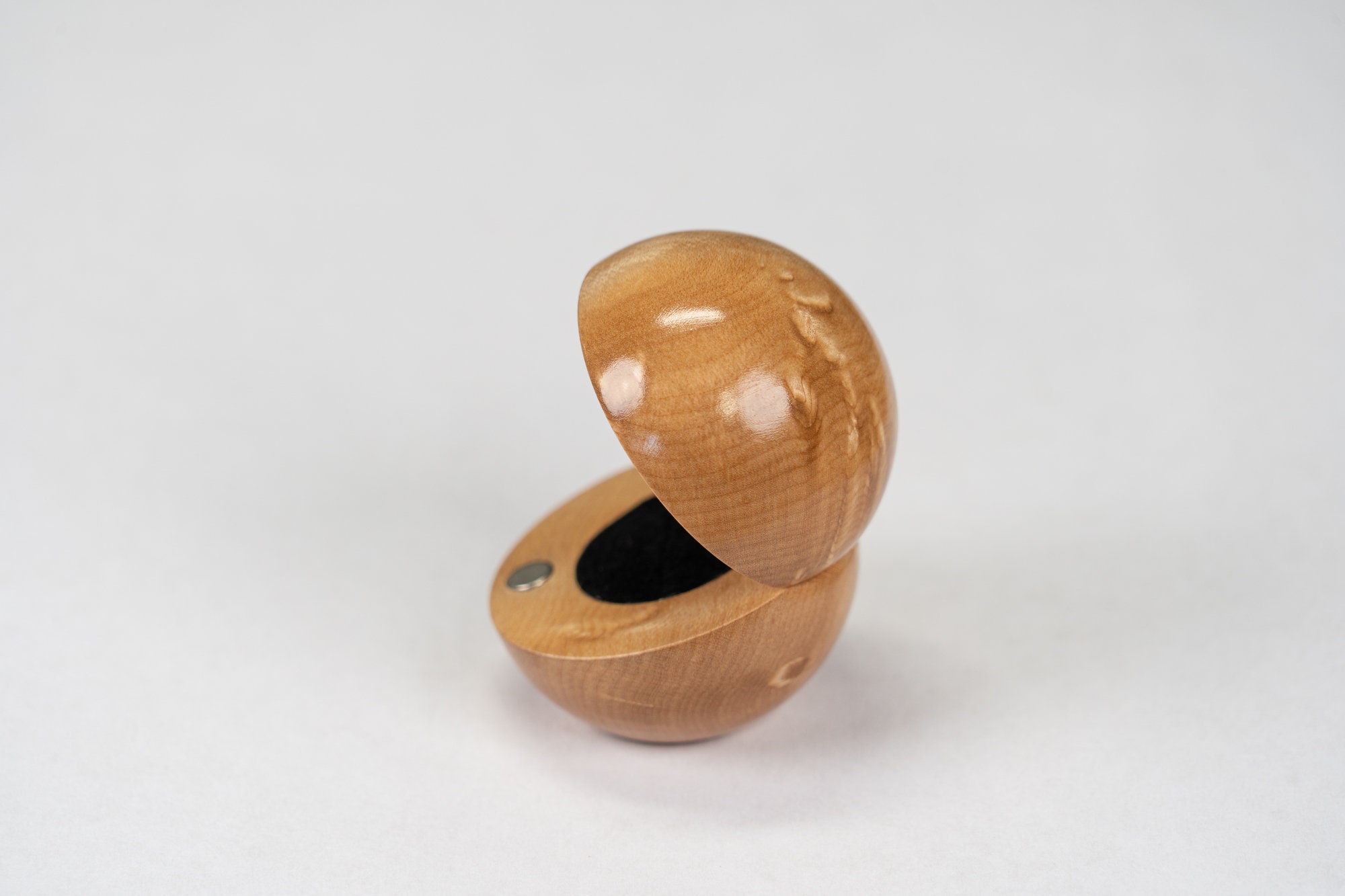 Spherical Proposal Ring Case Box Bird's Eye Maple - Etsy