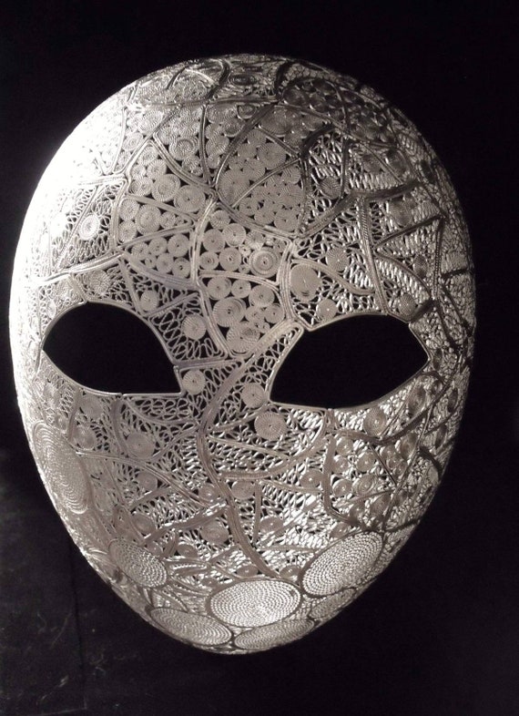 Sprede Lim flertal Original Unique Silver 925 Filigree Luxury Featureless Mask - Etsy