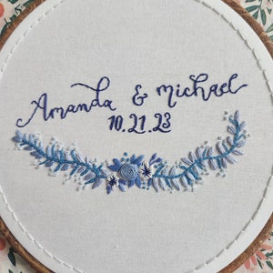 Custom Wedding Gift Embroidery - Handmade Wedding Gift