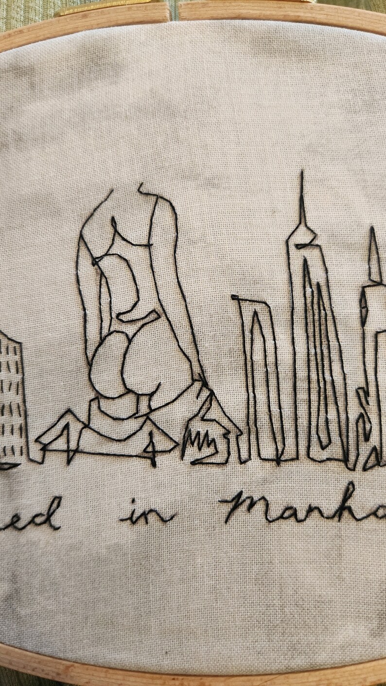 Chappell Roan naked in Manhattan Line Drawing Embroidery Etsy Norway