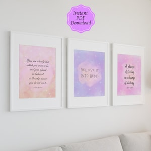 14 Neville Goddard PRINTABLE Wall Art Quotes | Starry Watercolor PDFs |Manifestation Posters | Inspirational Quotes | Neville Goddard Gift