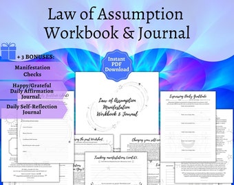 Law of Assumption PRINTABLE Workbook & Journal Reality Creator Manifesting Workbook Neville Goddard Self-improvement Gratitude Journal LOA