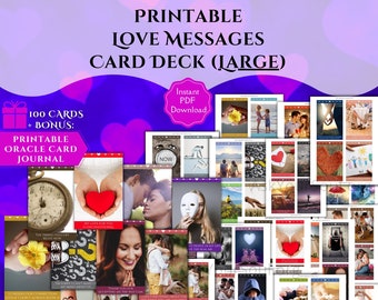 PRINTABLE Love Message Cards (LARGE) Love Oracle Card Deck Twin-Flame Messages from Your Person Love Message SP Cards Oracle Cards pdf