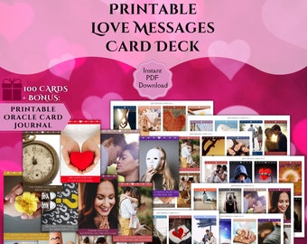 PRINTABLE Love Message Cards | Love Oracle Card Deck | Twin-Flame Messages from Your Person | Love Message SP Cards | Digital Oracle Cards