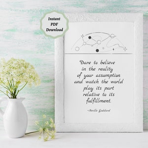 Neville Goddard PRINTABLE Wall Art | Manifestation Quote Poster | inspirational Quote | Positive Quote Printable | Neville Goddard Gift