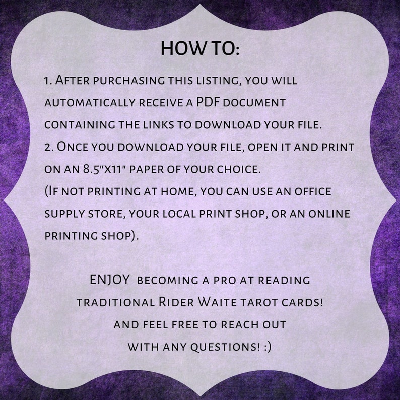 PRINTABLE Rider-waite Tarot Coloring Journal + Cheat Sheet | Adult ...