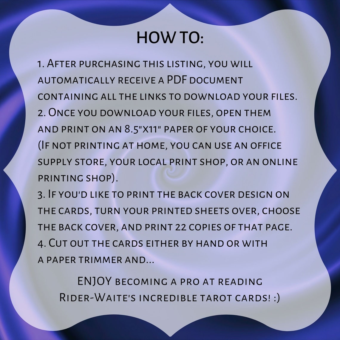 PRINTABLE Rider-waite Tarot Cards With Keywords PDF Upright and ...