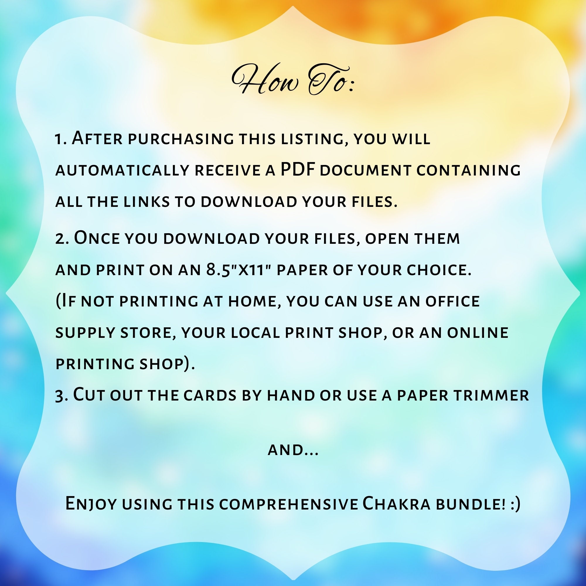 Printable Chakra Bundle PDF Chakra Guide Meditations Personal Use ...
