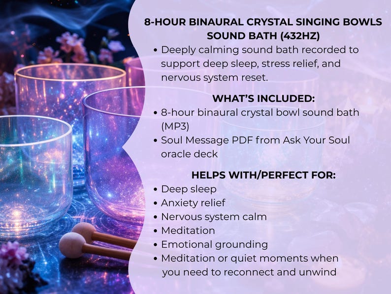 8-hour Binaural Singing Bowls Sound Bath 432hz Sleep Meditation Anxiety ...