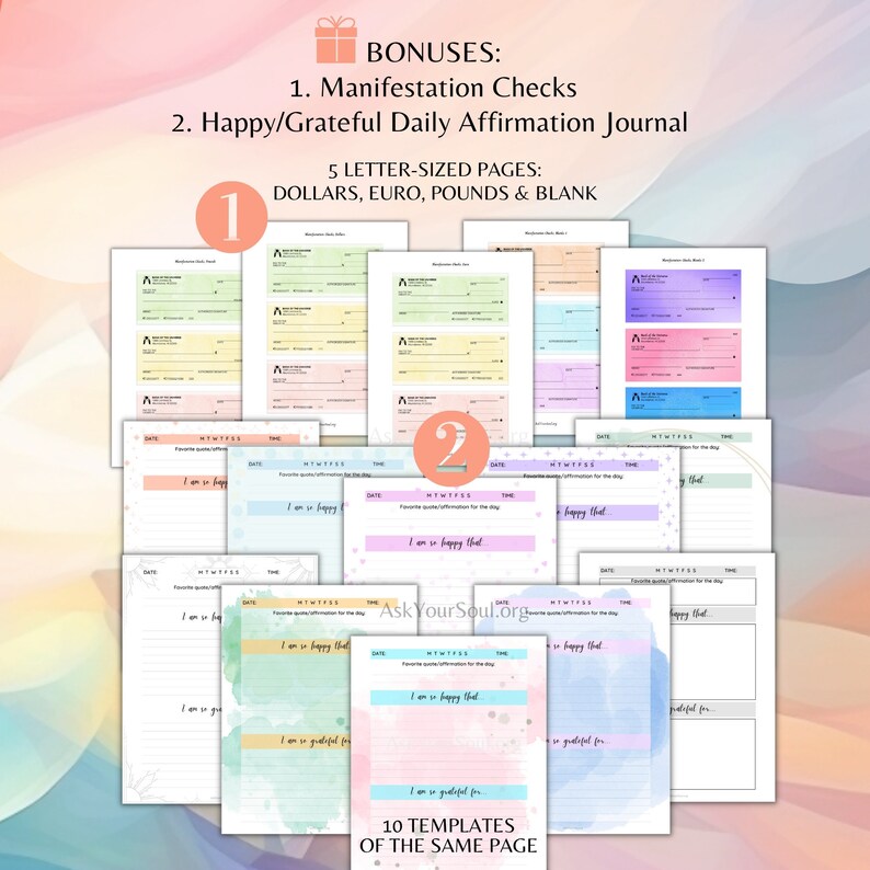 PRINTABLE Law of Assumption Cards Colorful Neville Goddard - Etsy