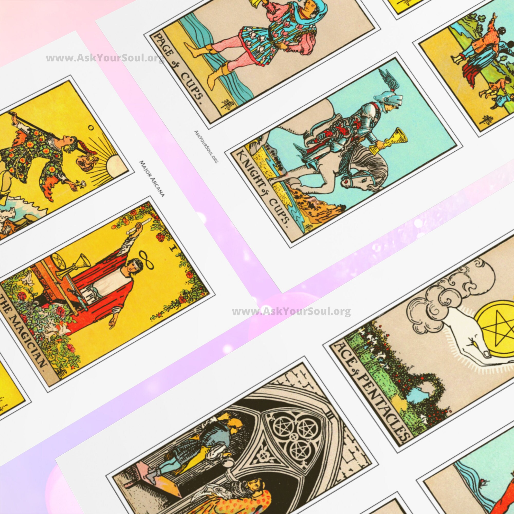 PRINTABLE Tarot &amp; Oracle Card Journal RWS Tarot Cards Daily, Weekly, Monthly Card Reading ...