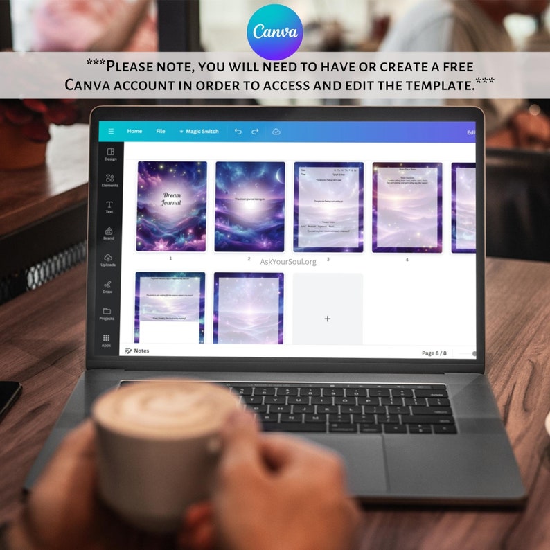 Editable Dream Journal Canva Template Commercial & Personal Use Done ...