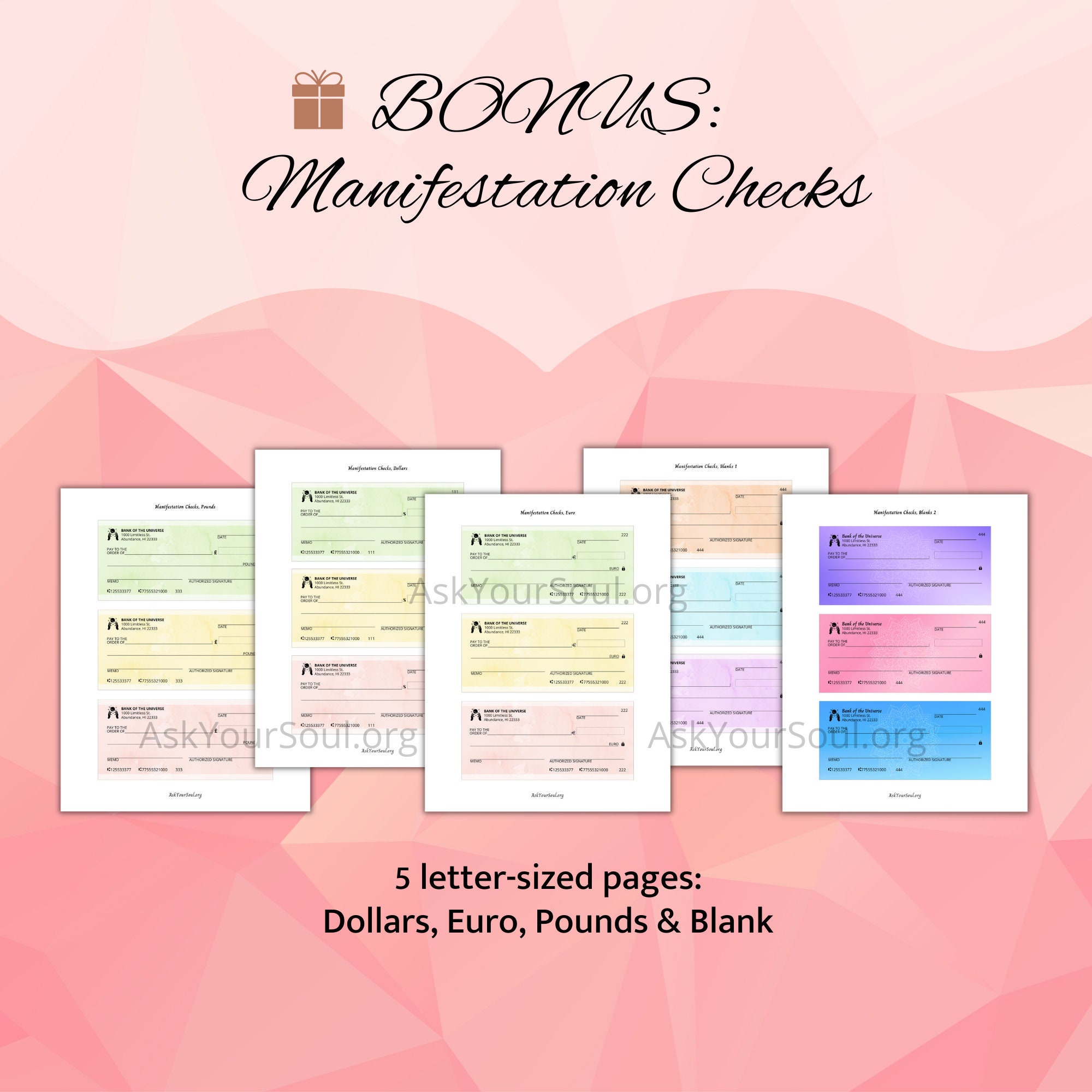 PRINTABLE Law of Assumption Manifestation Tracker | Manifestation ...