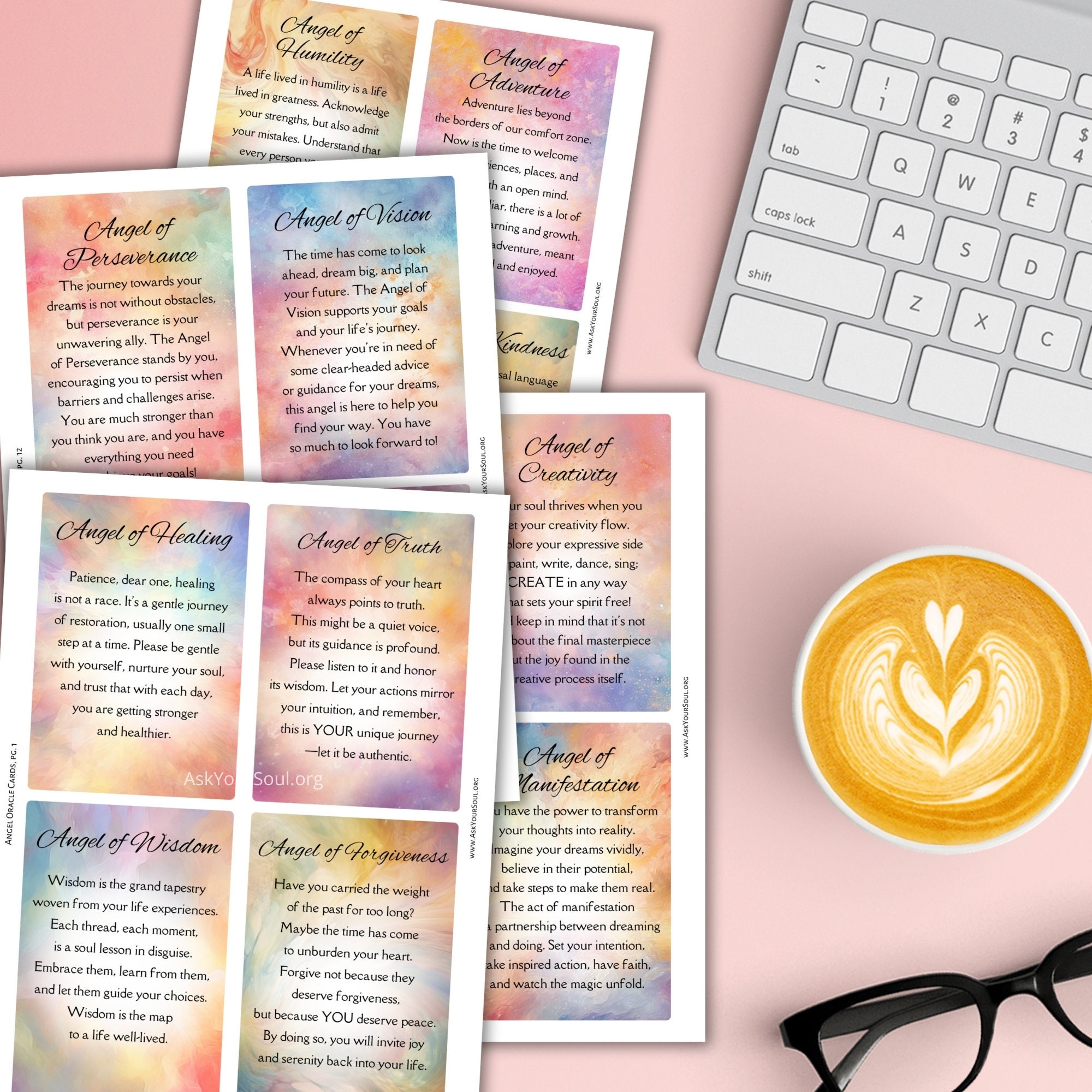 PRINTABLE Oracle Card Bundle: Love, Angel, Zodiac, Timing