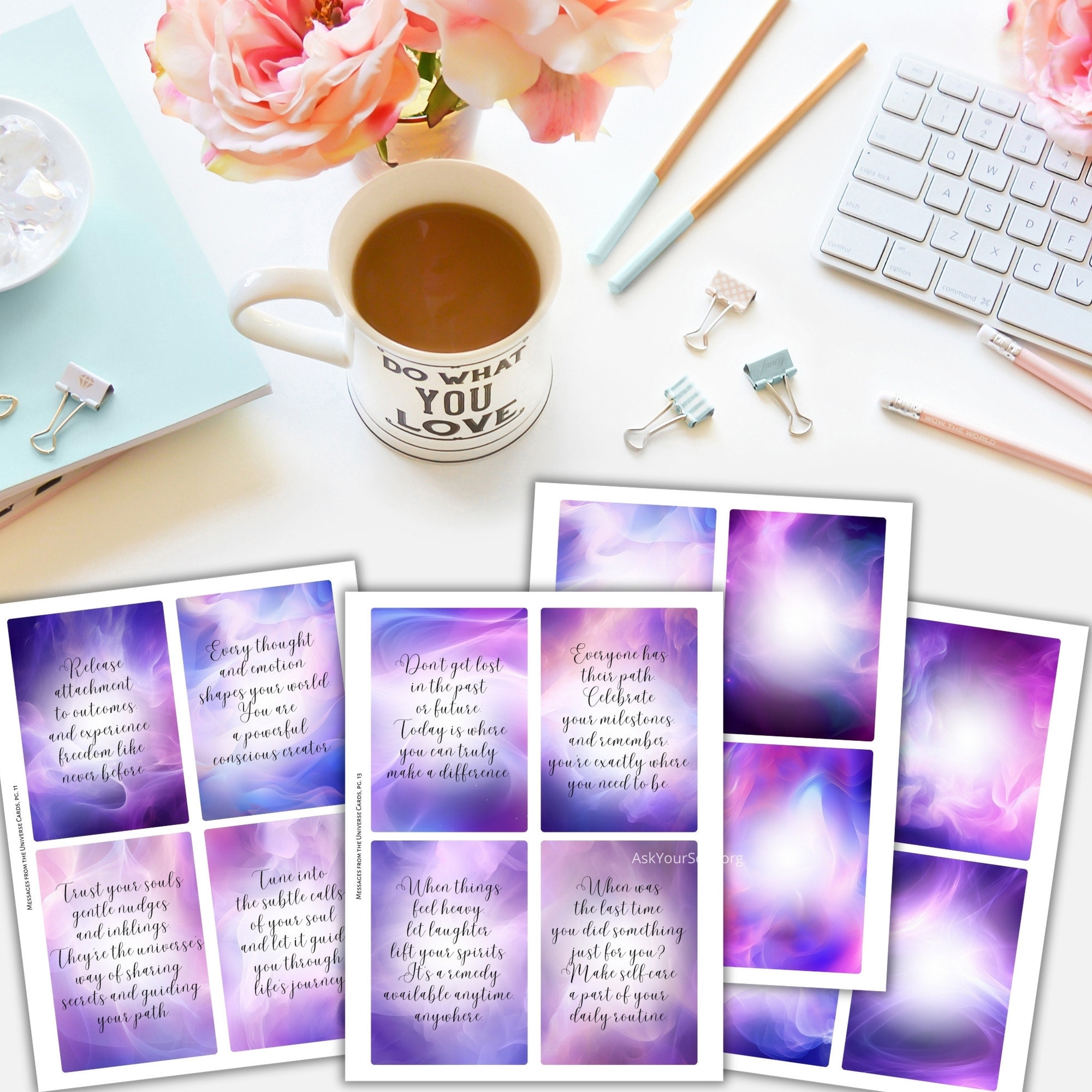 60 PRINTABLE Messages From the Universe Oracle Cards Personal Use ...