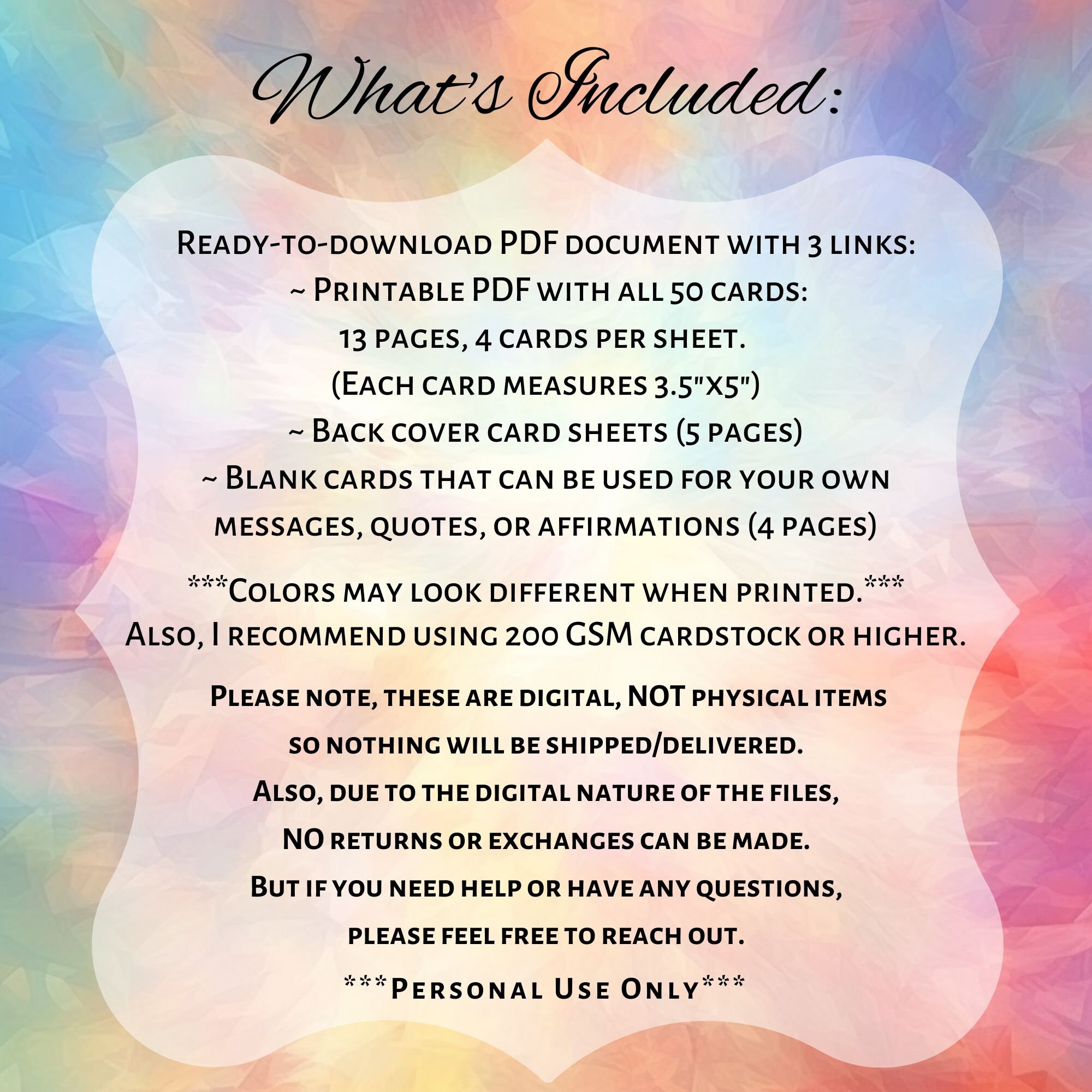 50-printable-angel-oracle-cards-personal-use-colorful-spiritual-guidance-messages-supportive-encouraging-cards-pdf-blank-oracle-cards-etsy for Free Printable Angel Cards Pdf 50 PRINTABLE Angel Oracle Cards Personal Use Colorful Spiritual Guidance Messages Supportive Encouraging Cards PDF Blank Oracle Cards - Etsy for Free Printable Angel Cards Pdf