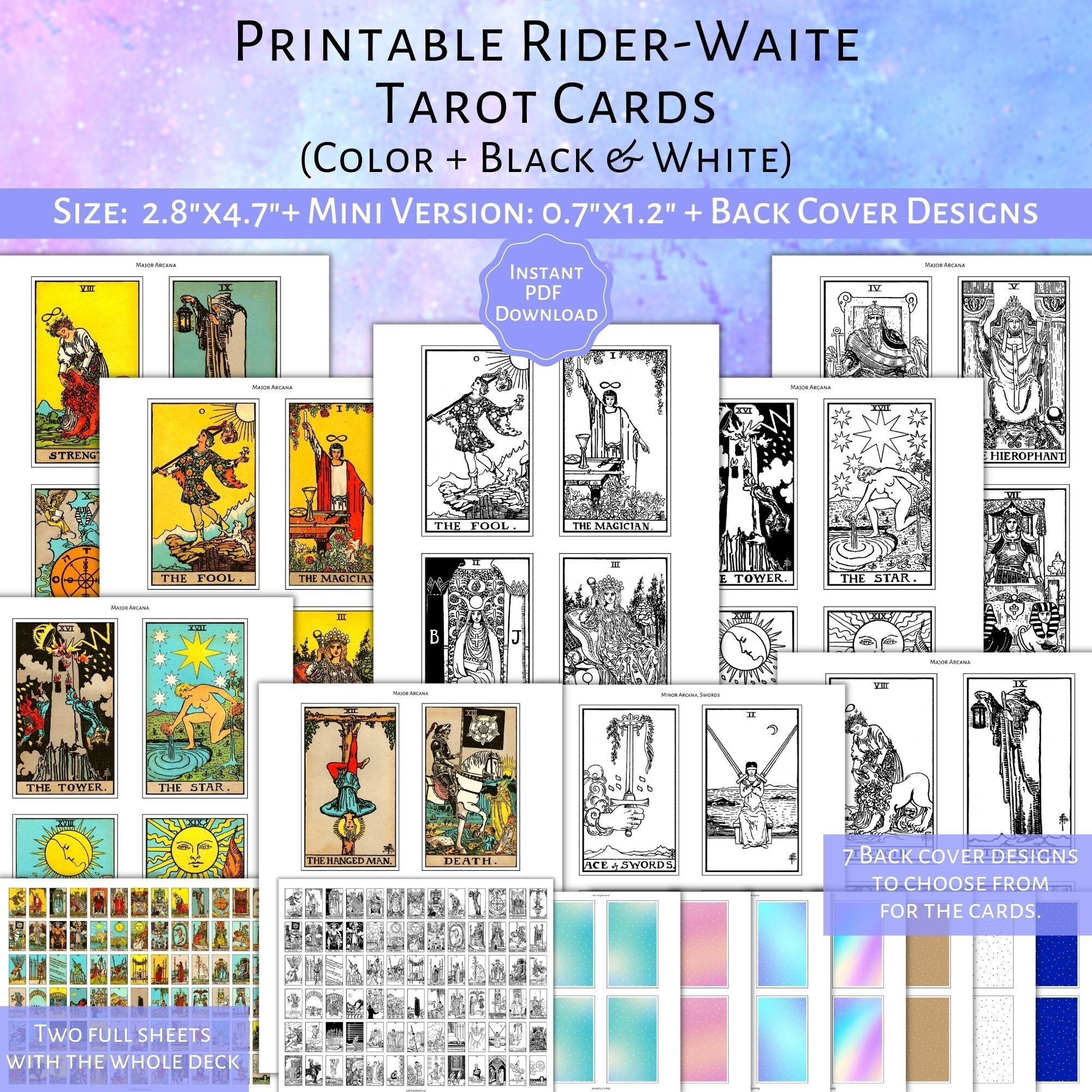 Rider Waite Tarot Cards Pdf Printable