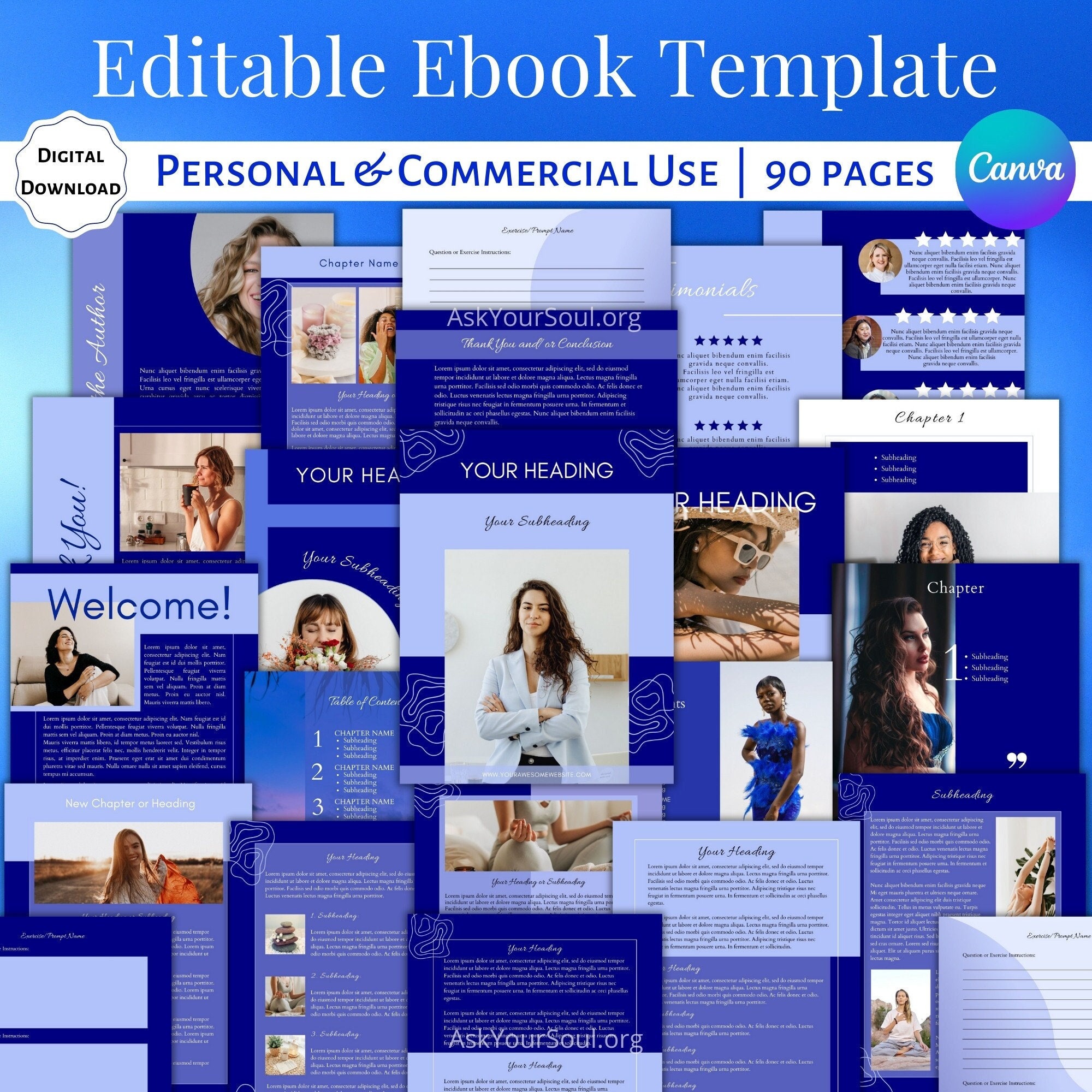 Editable Ebook Canva Template Commercial & Personal Use Life Coach ...