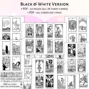 PRINTABLE Tarot &amp; Oracle Card Journal + RWS Tarot Cards | Daily, Weekly ...