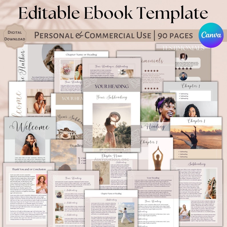 Editable Ebook Canva Template Commercial & Personal Use Life Coach ...